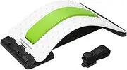(White/Green) - Back Stretcher - Lower and Upper Back Pain Relief, Lumbar Stretching Device,Posture Corrector - Back Support for Office Chair Get Muscle Tension (White/Green)