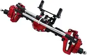 Rock Crawler Axle for SCX10 II 90046 90047 1/10 RC Crawler Truck Parts Aluminum Alloy Front Rear Portal Axle (Color : Black Front axle)
