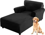 Stretch Arm Chaise Lounge Cover Slipcover, Chaise Chair Slipcovers with Double Arm, Soft Chaise Lounge Slipcover for Bedroom Living Room Machine Washable (Color : #19)