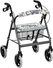 LVEWYB Vintage Boho Elephant Rollator Walker Seat Cover for Ladies Soft Stretchy Protection Walkers Covers Soft Rollator Accessories Fashion Pattern for Seniors