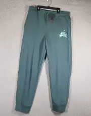 Nike Jordan Jumpman Classic Fleece Joggers Pants Large Mineral Teal BV6008-303