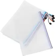 TEHAUX Mesh Zipper Pouches 24 Pack PVC School Pouches for Organization Travel-Friendly File Bag