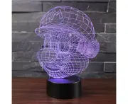 3D Illusion Night Light, Led Desk Table Night Light Lamp 7 Colors Touch Lamp Desk Decoration For Bedroom Bedside Kids Gift Christmas Party Birthday (Mario)