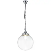 Period Lights Chain Chrome Balls Pendants Lighting Clear Sphere Traditional