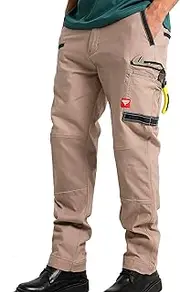 [BIG BEE] Brumby Work Pants Stretch Cotton Canvas Cargo Pants Elastic Waist