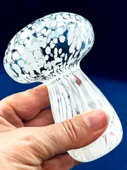 Made in Italy Vetreria Arte di Murano Alessandro Coppola Glass Mushroom White