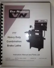 Van Norman 777 Brake Lathe Machine Manual