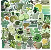 60pcs Fresh Green Stickers, Avocado Green Color Waterproof Stickers for Water