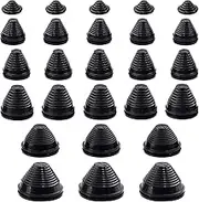 Swpeet 26Pcs 6 Sizes 25/30/35/40/50/60mm Tower Shaped Rubber Grommet Assortment Kit, Drill Hole Firewall Hole Hole Plug Drill Hole Grommets Synthetic Wire Protection for Auto Car Wire Cable Wire