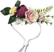 HAPINARY Fashionable Pet Headwear Flower Ring Dog Cats Headband for Pet Wedding Collars Size Adjustment