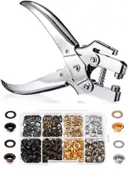 Honoson 3/16 Inch Grommet Tool Kit Eyelet Plier Set Hole Punch Grommet Hand P...