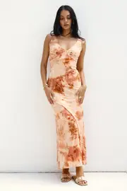 Seafoam Dreams Maxi Dress Orange