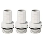Hose Barb Fitting 20mm Barbed G3/4 Male Thread, 3 Pack Pipe Connector, Grey