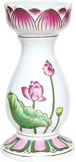 Candle Holder Buddhist Supplies Ceramic Lamp Candlestick Oil Lamp Kerosene Lamp Oil Lamp, Ceramic Buddha Statue Lamp Holder Stand Buddhist Temple Supplies