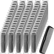NICEMOVIC 150 Pack Hair Comb Bulk Pocket Combs for Men with Wide and Fine Teeth, Plastic Small Comb for Travel, Hotel, Homeless, Nursing Home and Charity (Black)