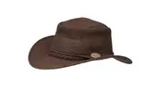 Didgeridoonas Coolabah Brown Synthetic Suede Ventilated Wide Brim Bush Hat
