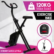 Folding Exercise Bike Magnetic Bicycle Cycling Flywheel Fitness X-Bike