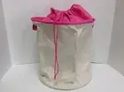 Pottery Barn Kids Contract Drawstring Hamper Pink canvas large basket bin toy