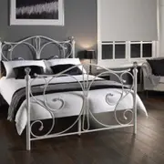 Istyle Christina King Single Bed Frame Metal White