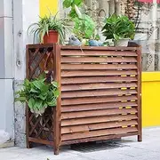 Garden air Conditioner Fence Privacy Screen Outdoor,Wooden Breathable Radiator Covers,Trash can Privacy Fence,Pool Equipment Enclosure,The Outdoor Unit Equipment Outer Cover,Plant Display Stand. (Siz