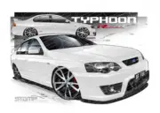 FPV BF F6 BFII F6 TYPHOON R SPEC WINTER WHITE A2 FRAMED PRINT (FV100)