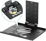 AVLT Adjustable Monitor Arm Laptop Tray with Support for 120mm Fan Compatible with VESA 75x75 | Fits Up to 17 Inch Laptop | Black (Fan Not Included)