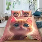 Duvet Cover Double（200x200cm） Bedding 3 Pcs Set Pet Animal Comforter Cover 3D