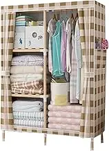 Simple Canvas Wardrobe Foldable Wardrobe Thicken Oxford Cloth Portable Wardrobe Heavy Duty Clothes Rail for Bedroom, Dressing Room