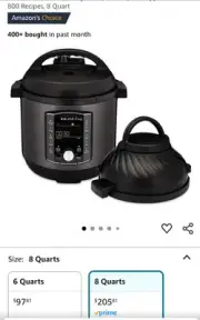Instant Pot Pro Crisp 11-in-1 8qt Air Fryer and Electric Pressure Cooker