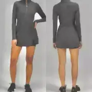 $148 NWT LULULEMON 8 M Dress Nulux Tennis Grey L/S Stretch Skort