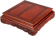 Display Stand Pedestal Wooden Vase Base Solid Wood Square Display Stand Bonsai Potted Buddha Statue Odd Stone Ornament Pedestal Base for Home Office Bonsai Pedestal (Size : A)