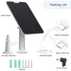 Solar Panel Adapter for Eufy Eufycam Cam E/2C/E/2 Pro Wall Mount 10W 3IN1