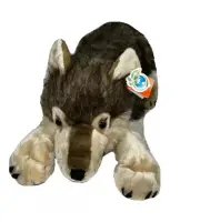 BRAND NEW Wild Republic Jumbo Timber Wolf Dog Large Plush Stuffed 36 IN