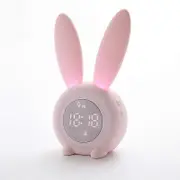 Alarm Clock with Night Light Touch Control Function Rechargeable Pink