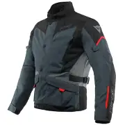 Dainese Tempest 3 Motorcycle Jacket D-Dry Waterproof Ebony Black Lava Red