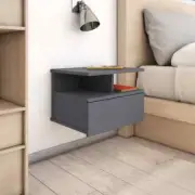 NNEVL Floating Nightstands 2 pcs Grey 40x31x27 cm Chipboard