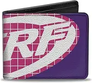 [Buckle-Down] Nerf Wallet, Bifold, Nerf Logo Grid Split Blues Black Pink White, Vegan Leather