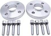 TAKPART Wheel Spacers Set of 2 20 mm Diameter 56.6 4 x 100 mm with 8 Wheel Bolts M12 x 1.5
