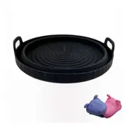Air Fryer Silicone Pot, 8.3in Easy Cleaning Air Fryer Accessory, Replacement Of Parchment Paper Liners, Food-grade Reusable Air Fryer Basket With 2 Ra