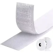 White 25meter/set Sew On Magic Tape Hook & Loop 1" Fastener