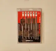 New. Sutton Tools 6 Piece Spade Bit Set with 150mm Extension Shank D501SS6