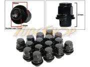 16 LEXUS SCION OEM OE STOCK FACTORY WHEELS RIMS MAG LUG NUTS 12X1.5 1.5 BLACK (for: Lexus)