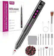 VC21T003 Wireless Electric Nail File - 35000 rpm Nail Cutter for Gel Nails, 12-in-1 Professional Cutter for Nails & Acrylic Nails, Manicure Pedicure Set with 5 Speeds