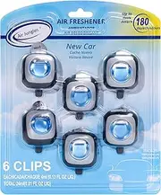 New Car Scent Car Air Freshener Clip(Blue Sky), 6 Car Freshener Vent Clips, 4ml Each, Long Lasting Air Freshener for Car, Up to 180 Days Car Refresher Odor Eliminator
