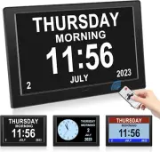 Dementia Clock, Digital Clock with Date Living Room Decor, 10.1 Inch Large LCD S