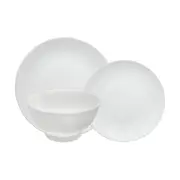 12pc Maxwell & Williams Basics Dynasty Coupe Dinner Set Porcelain - White