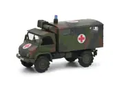 1:87 for Schuco FOR Unimog S404 military ambulance DIECAST Tank Pre-built Model