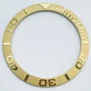 38mm Golden GMT Diving Ceramic Watch Bezel Insert Watch Part for 40mm Watch Case