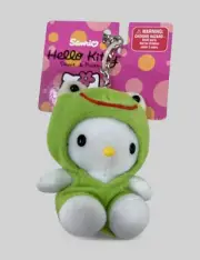 VTG Sanrio Hello Kitty Backpack Keychain Keroppi Frog Costume Plush Y2K 2002 NOS