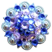 65HS Hilason Western Berry Conchos Glass Rhinestones Bling 1.5" Tack Cowgirl